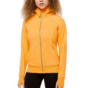 Lululemon Scuba Hoodie *Light Cotton Fleece Full Zip Mock Neck Yellow 8